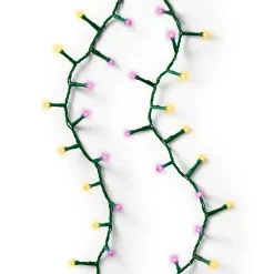 Guirlande lumineuse 11 m 500 LED câble vert Luxe Bicolore Rose et blanc