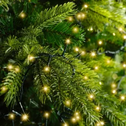 Guirlande lumineuse 34 m 1500 LED câble vert Luxe Blanc chaud Champagne