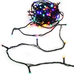 Guirlande lumineuse 10 m 100 LED câble vert Timer Multicolore