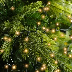 Guirlande lumineuse 11 m 500 LED câble vert Luxe Blanc chaud doré