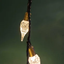 Guirlande lumineuse 18 m 180 LED câble transparent Vintage Blanc chaud