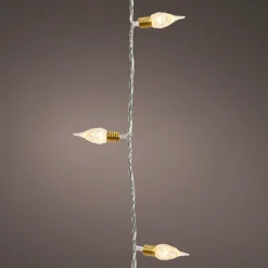 Guirlande lumineuse 18 m 180 LED câble transparent Vintage Blanc chaud
