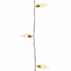 Guirlande lumineuse 12 m 120 LED câble transparent Vintage Blanc chaud