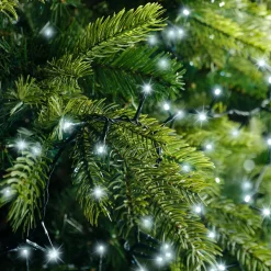 Guirlande lumineuse 11 m 500 LED câble vert Luxe Blanc froid