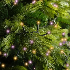 Guirlande lumineuse 22,5 m 1000 LED câble noir Luxe Bicolore Orange et violet