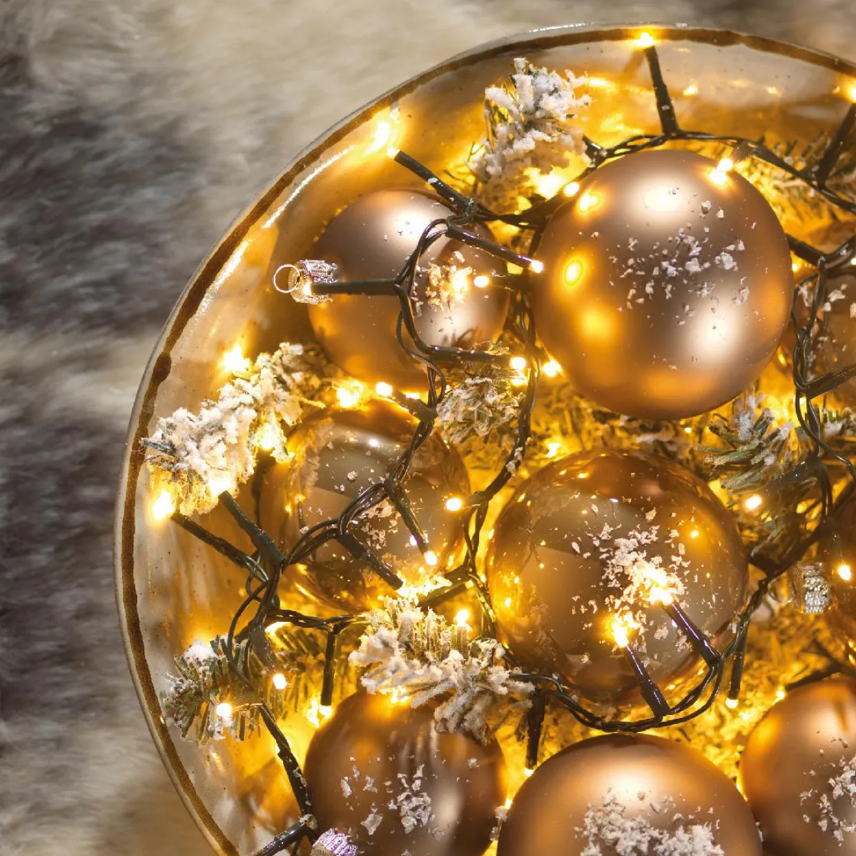 Guirlande lumineuse 16 m 750 LED câble vert Luxe Blanc chaud doré