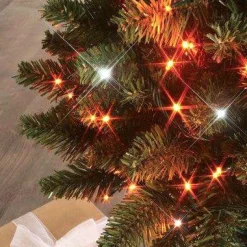 Guirlande lumineuse 8 m 128 LED câble transparent Flashing light Bicolore Orange et blanc froid