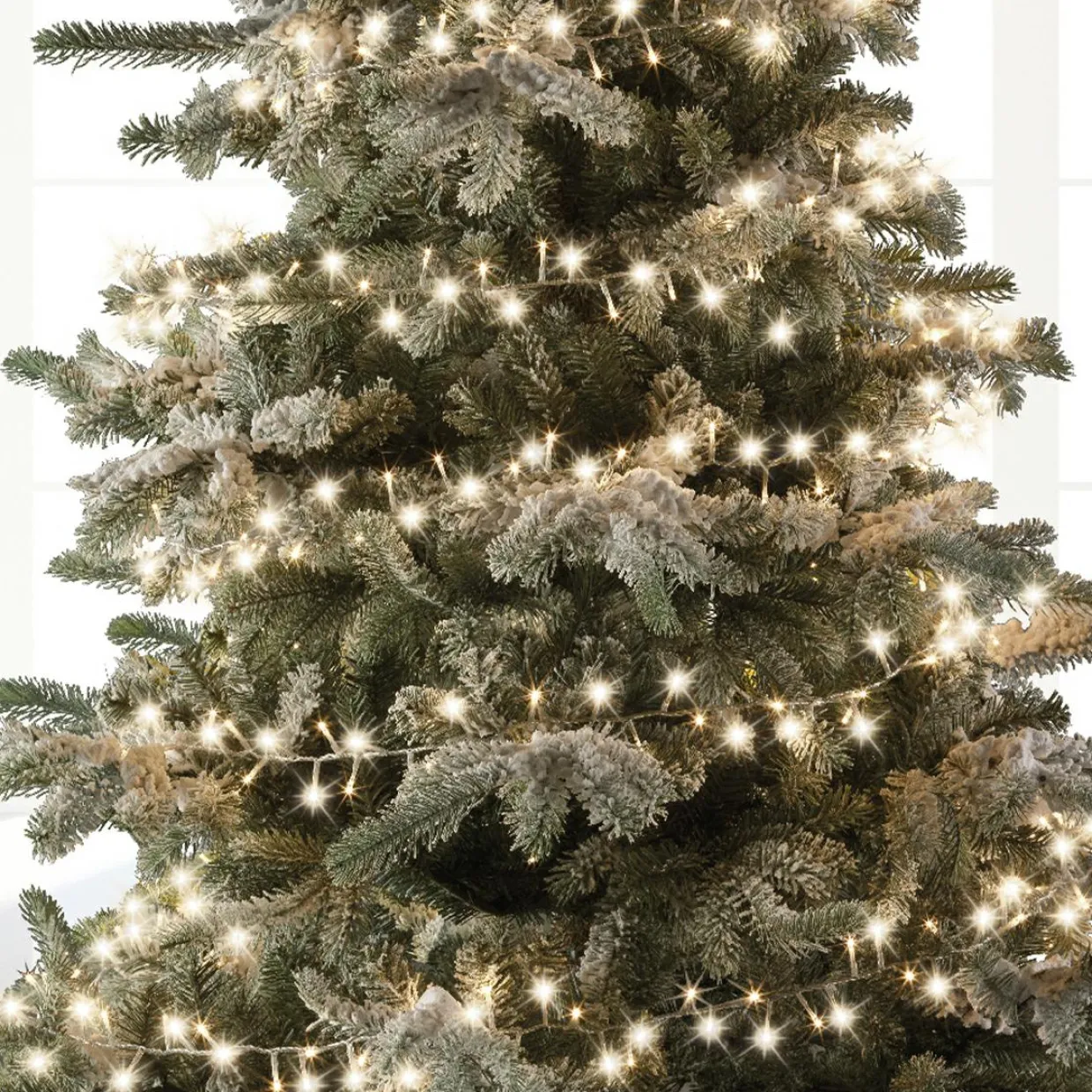 Guirlande lumineuse 16 m 750 LED câble transparent Luxe Blanc chaud