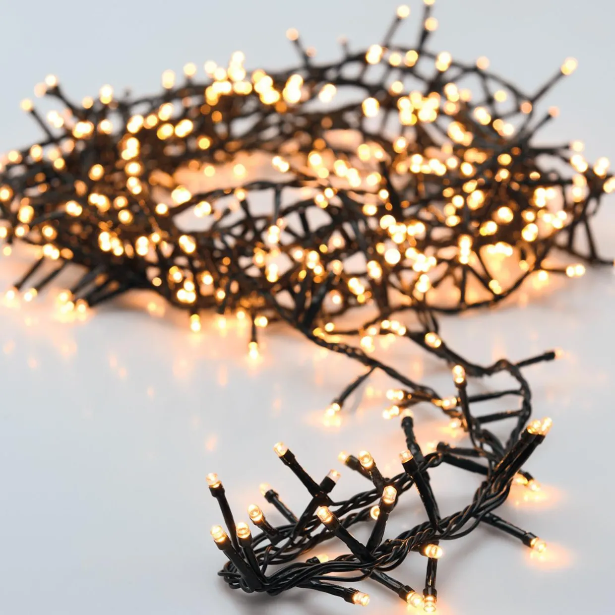 Guirlande lumineuse 11 m 500 LED câble vert Luxe Blanc chaud