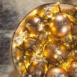 Guirlande lumineuse 11 m 500 LED câble vert Luxe Blanc chaud