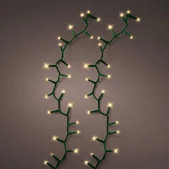 Guirlande lumineuse 11 m 500 LED câble vert Luxe Blanc chaud Champagne