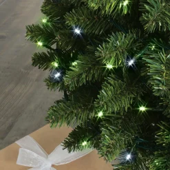 Guirlande lumineuse 8 m 128 LED câble transparent Flashing light Bicolore Vert et blanc froid