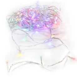 Guirlande lumineuse 20 m 200 LED câble transparent Timer Multicolore