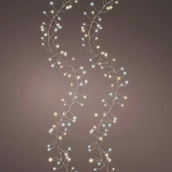 Guirlande lumineuse 12 m 960 Micro LED câble argent Luxe bicolore Blanc chaud et froid