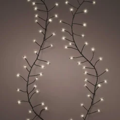 Guirlande lumineuse 6 m 480 Micro LED câble noir Luxe Blanc chaud