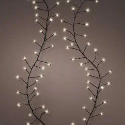 Guirlande lumineuse 12 m 960 Micro LED câble noir Luxe Blanc chaud