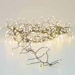 Guirlande lumineuse 18 m 1440 Micro LED câble noir Luxe Blanc chaud