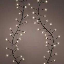 Guirlande lumineuse 18 m 1440 Micro LED câble noir Luxe Blanc chaud