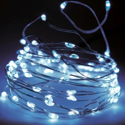 Guirlande lumineuse 8 m 80 Micro LED Fil d'argent Blanc froid