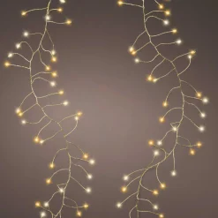 Guirlande lumineuse 12 m 960 Micro LED câble or Luxe bicolore Blanc chaud et froid
