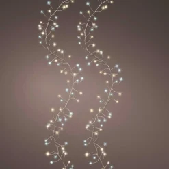 Guirlande lumineuse 6 m 480 Micro LED câble argent Luxe bicolore Blanc chaud et froid