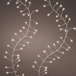 Guirlande lumineuse 12 m 960 Micro LED câble argent Luxe Blanc chaud