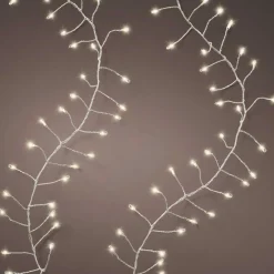 Guirlande lumineuse 18 m 1440 Micro LED câble argent Luxe Blanc chaud