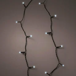 Guirlande lumineuse à piles 1,70 m 24 LED câble noir Durawise Blanc froid