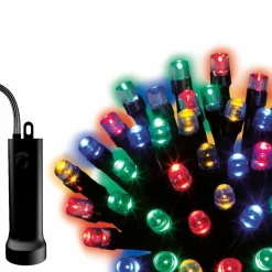 Guirlande lumineuse à piles 7,10 m 96 LED câble noir Durawise Multicolore