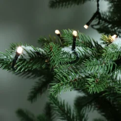 Guirlande lumineuse à piles 27,50 m 368 LED câble noir Durawise Blanc chaud