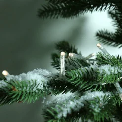 Guirlande lumineuse à piles 3,50 m 48 LED câble transparent Durawise Blanc chaud