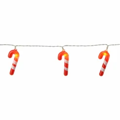 Guirlande lumineuse à piles 10 LED (1,35 m) Sucre d'orge Blanc chaud