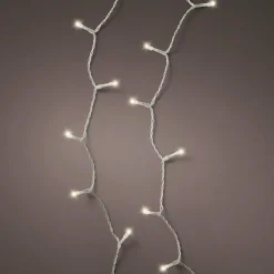 Guirlande lumineuse à piles 7,10 m 96 LED câble transparent Durawise Blanc chaud
