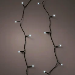 Guirlande lumineuse à piles 3,50 m 48 LED câble noir Durawise Blanc froid