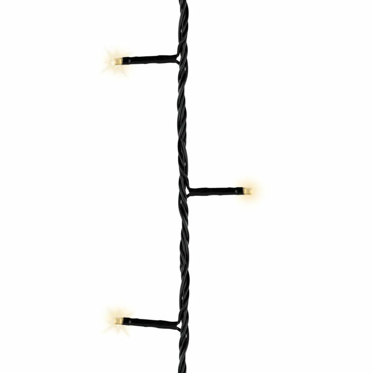 Guirlande lumineuse à piles 7,10 m 96 LED câble noir Durawise Blanc chaud