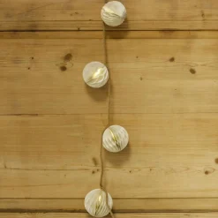 Guirlande lumineuse déco à piles LED (160 cm) Boules fermeture magnétique Blanc chaud