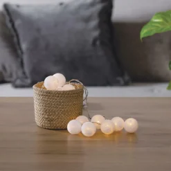 Guirlande lumineuse déco 16 boules 2,4 m Maribel Blanche