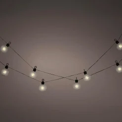 Guirlande lumineuse de jardin solaire 8 LED (5,8 m) Guinguette en fête Blanc chaud