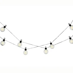 Guirlande lumineuse de jardin solaire 8 LED (5,8 m) Guinguette en fête Blanc chaud