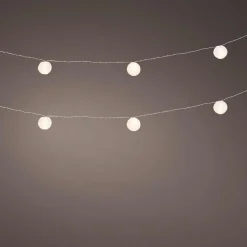 Guirlande lumineuse extérieure à piles 20 LED (9,5 m) Lanternes chinoises Blanc