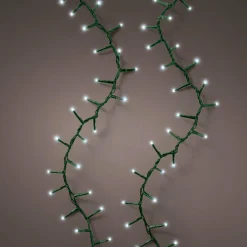 Guirlande lumineuse raccordable 11 m 500 LED câble vert Compact Blanc froid