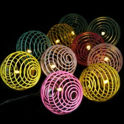 Guirlande lumineuse solaire 2,7 m 10 LED Rainbow Multicolore