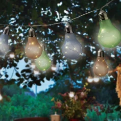 Guirlande lumineuse solaire 50 LED (4,5 m) Guinguette clignotante Multicolore soft