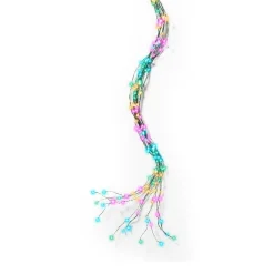 Guirlande rideau pour sapin H1,80 m 408 Micro LED câble vert Multicolore pastel