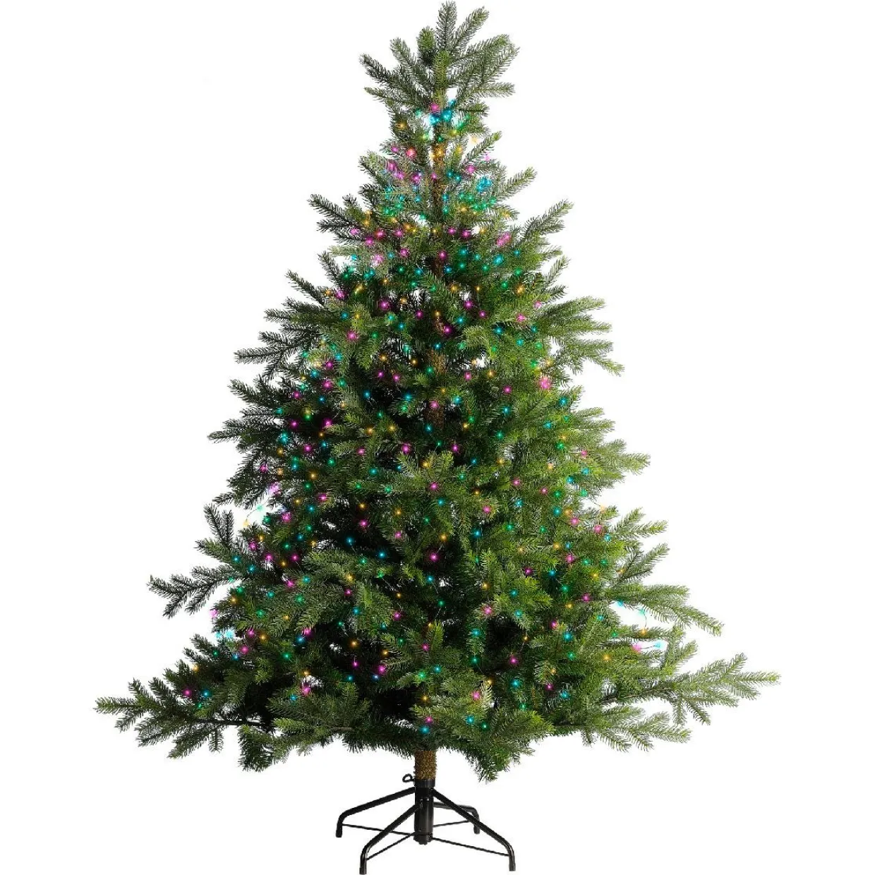 Guirlande rideau pour sapin H1,80 m 408 Micro LED câble vert Multicolore pastel