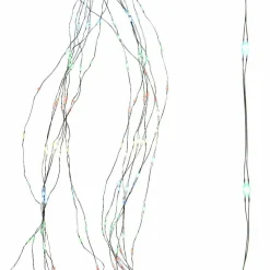 Guirlande rideau pour sapin H2,10 m 672 Micro LED câble vert Multicolore