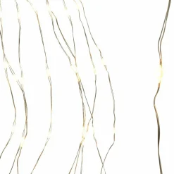 Guirlande rideau pour sapin H2,10 m 672 Micro LED câble argent Blanc chaud