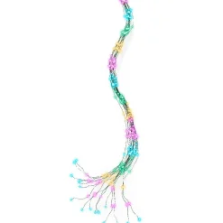 Guirlande rideau pour sapin H2,10m 672 Micro LED câble vert Multicolore pastel