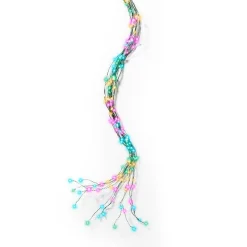 Guirlande rideau pour sapin H2,40m 832 Micro LED câble vert Multicolore pastel