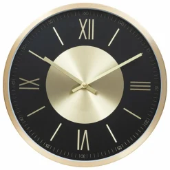 Horloge murale aluminium (D30 cm) Ariana Or